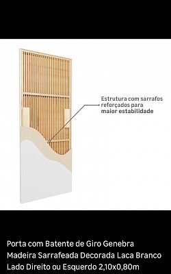 Porta com Batente de Giro Genebra
