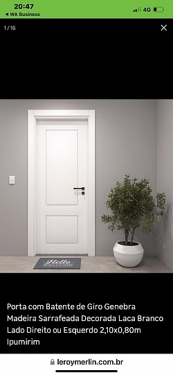 Porta Branca com Batente de Giro Genebra