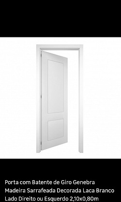 Porta Branca com Batente de Giro Genebra