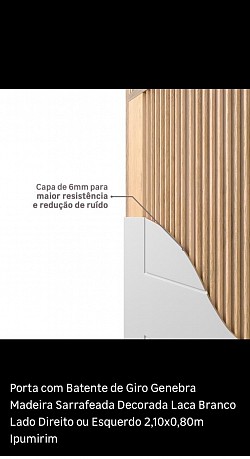 Porta Branca com Batente de Giro Genebra